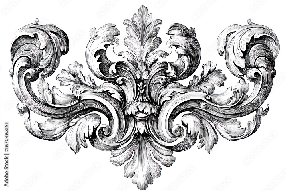 Fototapeta premium Ornamental drawing art illustrated.