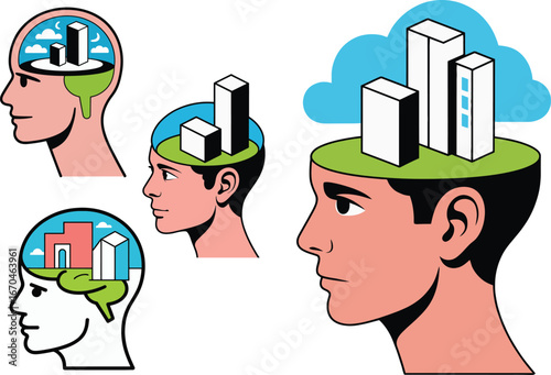 Urban Landscapes Inside the Mind Conceptual Prints