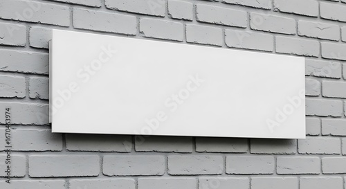 Small Wall Sign Mockup – Blank White Display