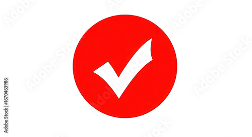 White check mark inside a red circle, isolated on transparent background Free Download White check mark inside a red circle, isolated on transparent background - GFXLoad