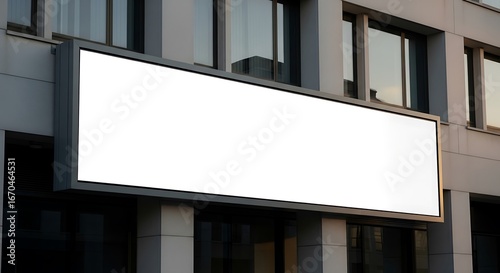 Street Billboard Mockup in Horizontal Format - Clean White Display 