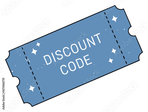 Discount Code Coupon Ticket Vector Promotion Illustration