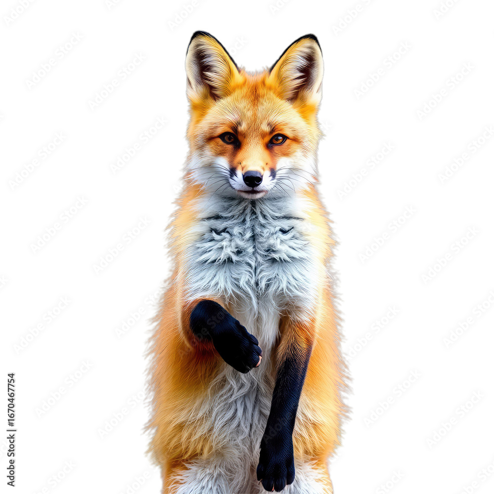 Fototapeta premium fox with transparent background PNG and JPEG image 