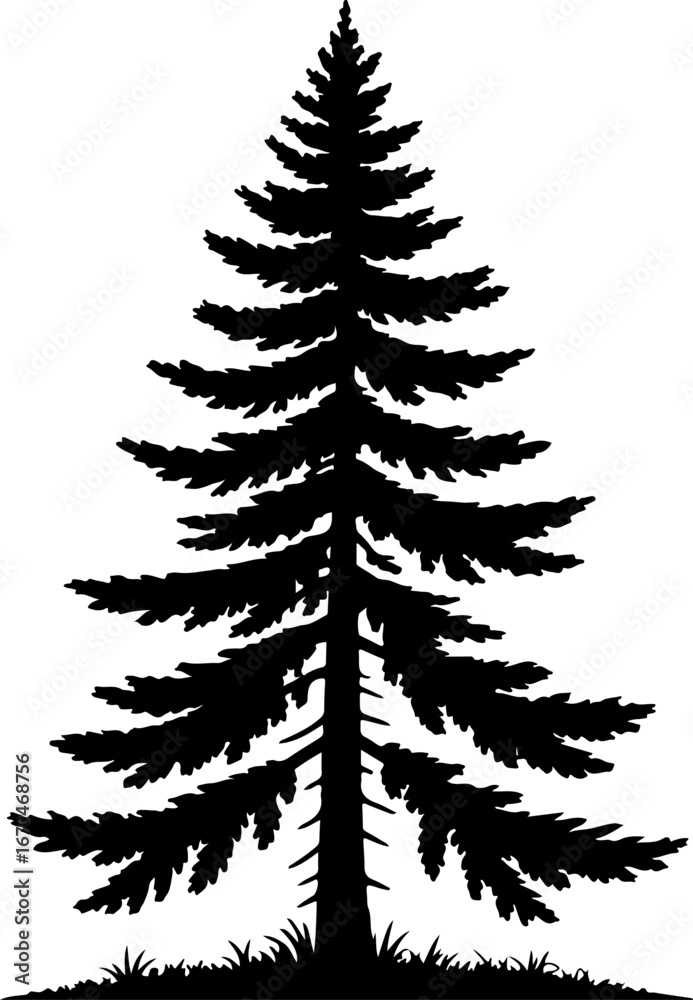 Fototapeta premium Christmas Tree Vector Art