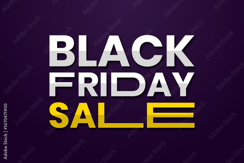 Obraz premium Black Friday Sale Banner with Bold Text and Modern Style