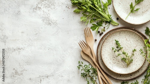 Table setting herbs
