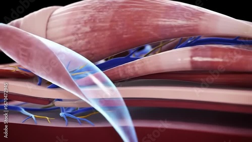 Muscle fiber movement and contraction process