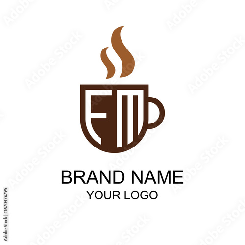 minimalist line art coffe cup...