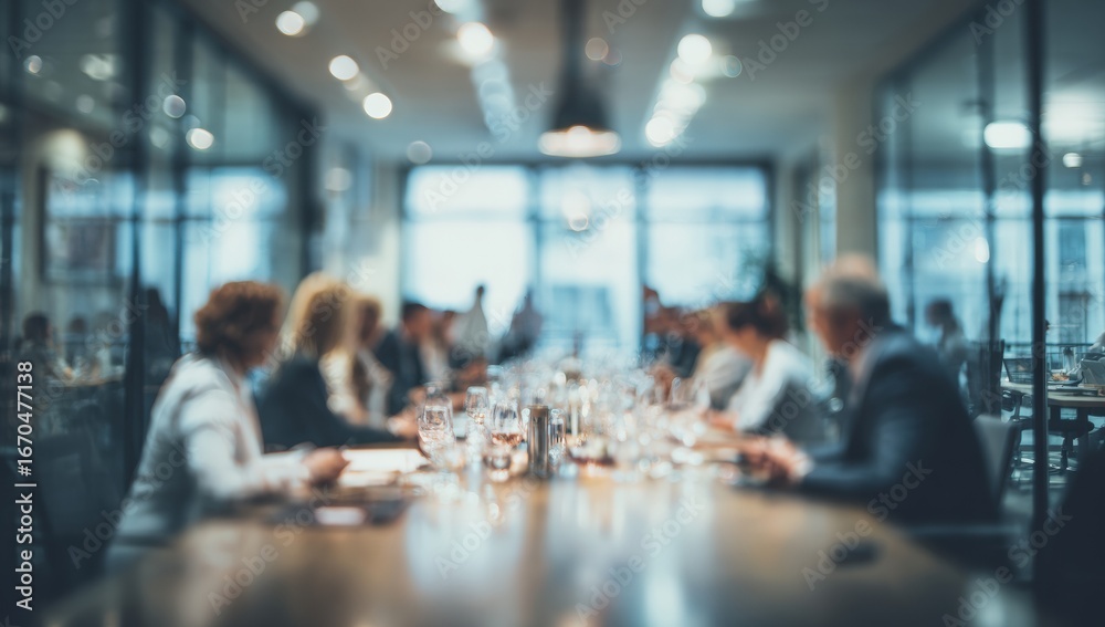 Fototapeta premium Blurred business meeting (5)