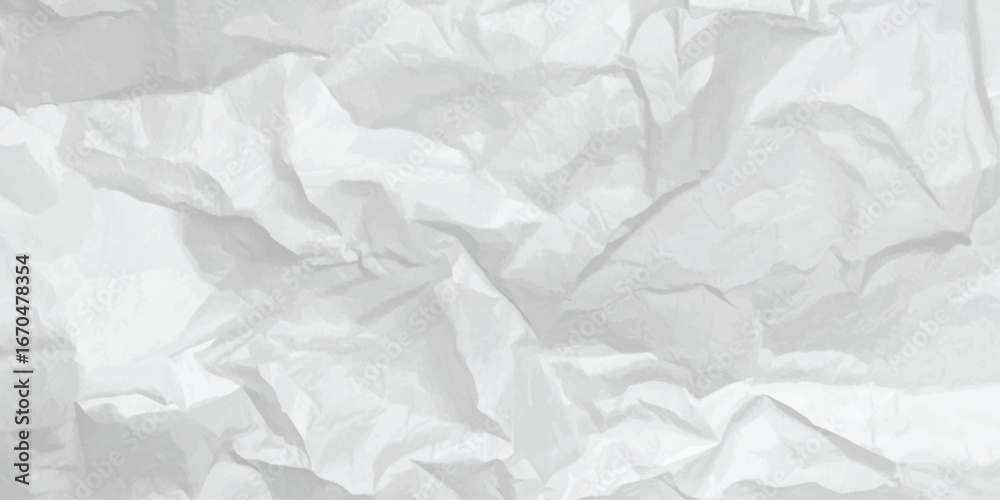 Fototapeta premium Abstract white design with crumpled paper texture background. old white paper texture design and vector design 