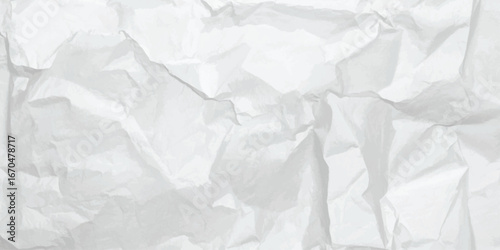 Abstract white design with crumpled paper texture background. old white paper texture design and vector design	
