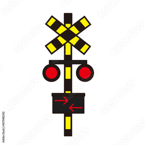 鉄道の遮断機のイラスト