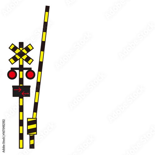 鉄道の遮断機のイラスト