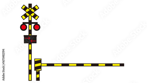鉄道の遮断機のイラスト