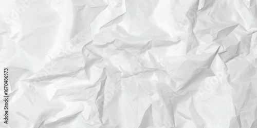 Abstract white design with crumpled paper texture background. old white paper texture design and vector design	
