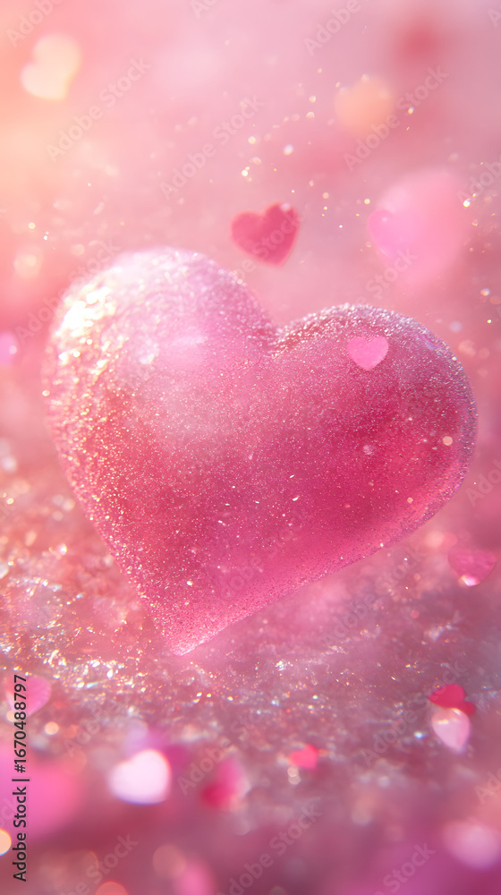 Fototapeta premium pink heart background