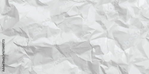Abstract white design with crumpled paper texture background. old white paper texture design and vector design	
