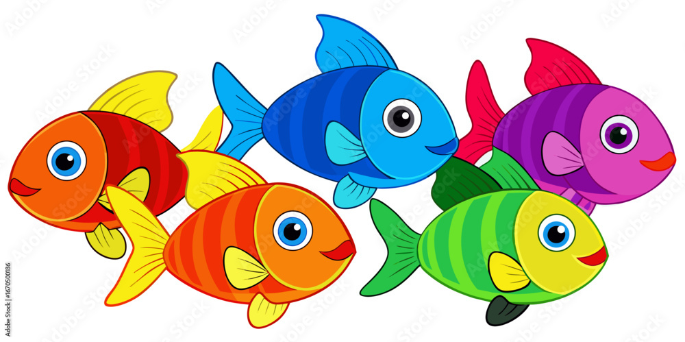 Fototapeta premium vector illustration of an abstract fish