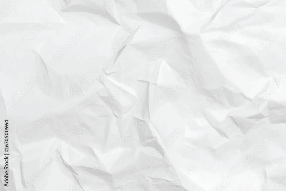 Fototapeta premium Abstract white design with crumpled paper texture background. old white paper texture design and vector design