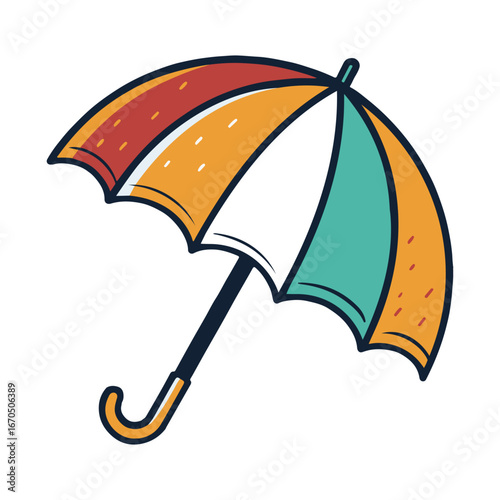 Colorful Umbrella Cartoon