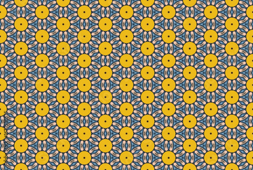 Seamless Geometric Graphic Textile Texture Tile Visual Endless Design Interior Shape Decoration Template Art Digital Symmetric Luxury Perspective Fashion Background Wallpaper Cloth Fabric Pattern.