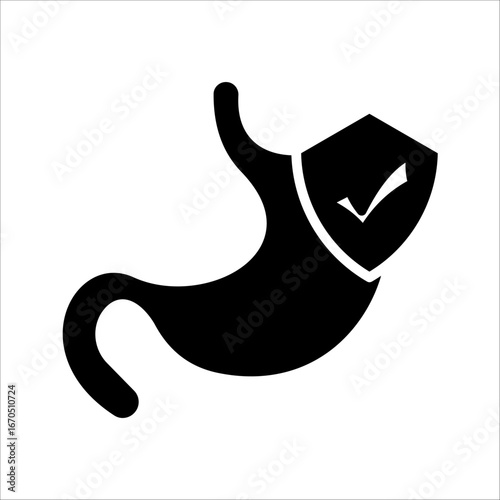 Gastrointestinal Health  Icon. Symbol isolated white background. vector illustration. color editable.