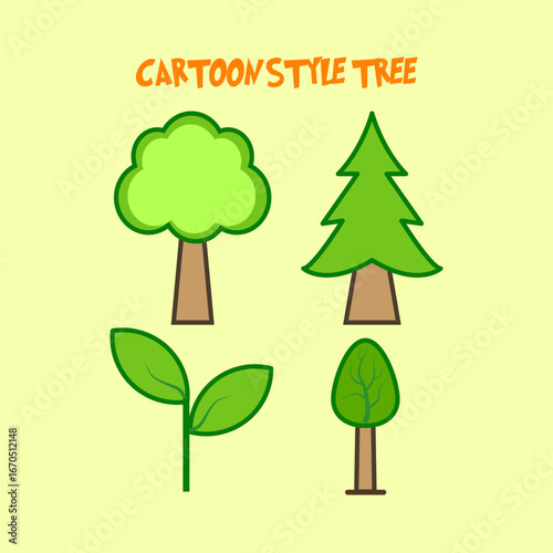 Playful Cartoon Trees for Kids Design