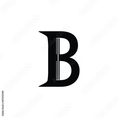 initial B, B letter design, B monogram printable, B alphabet art, monogram B embroidery pattern, monogram B digital download, custom B letter design, typographic B, B monogram wall art, 
