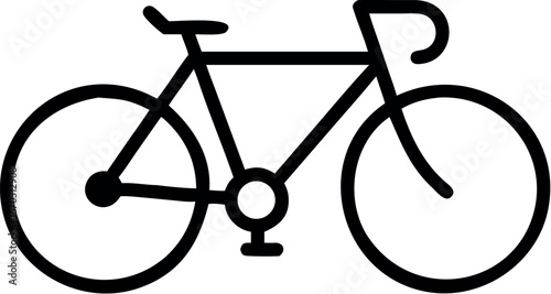 bike icon. Silhouette of a racing bike