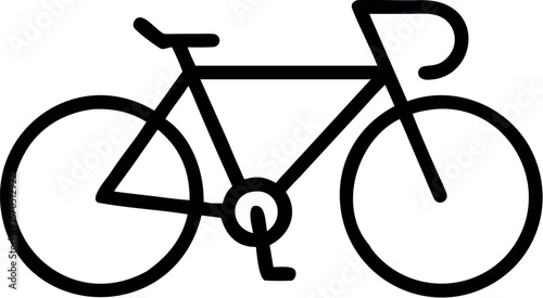 bike icon. Silhouette of a racing bike