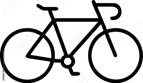 bike icon. Silhouette of a racing bike