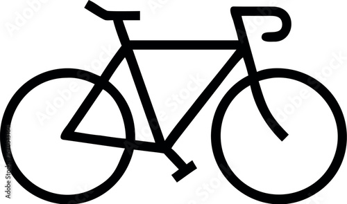 bike icon. Silhouette of a racing bike
