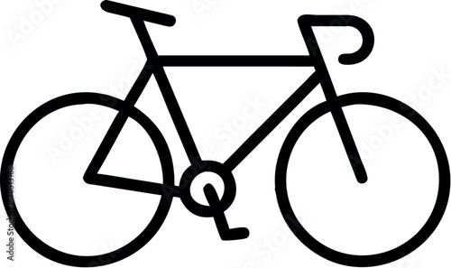 bike icon. Silhouette of a racing bike
