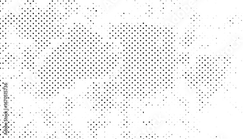 Abstract halftone grunge paper texture design  High-contrast black Halftone grunge paper texture design 
\distressed dotted patterns