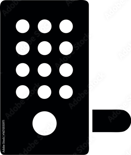 Smart lock with keypad flat icon vector