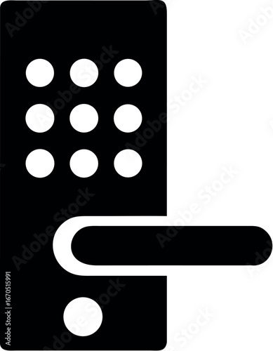 Smart lock with keypad flat icon vector