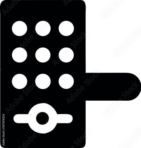 Smart lock with keypad flat icon vector