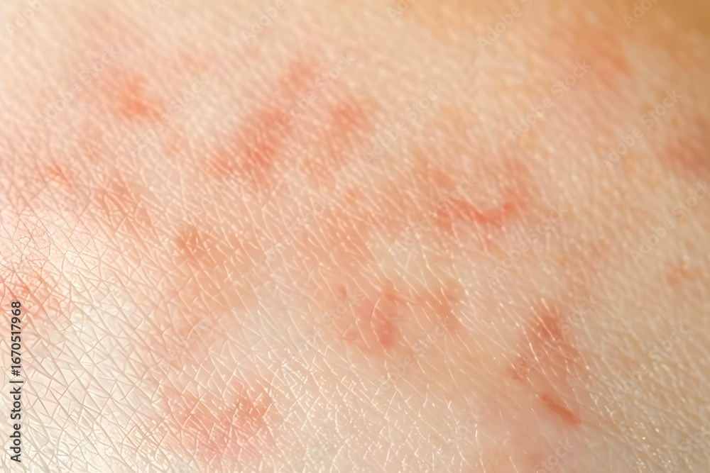 Fototapeta premium Skin allergy rash dermatitis texture close up backgroun