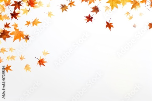 Wallpaper Mural Falling autumn maple leaves border plant leaf tree. Torontodigital.ca