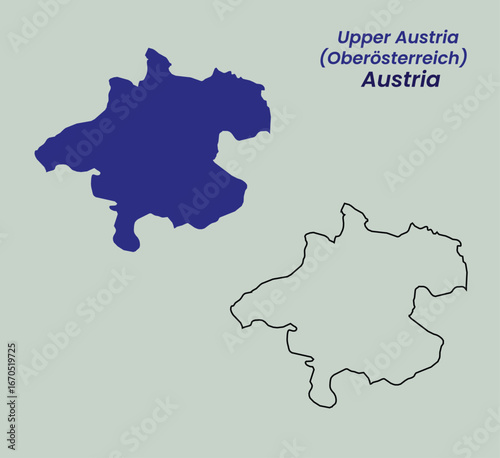 Map of Austria, Map of Austria states, Map of Upper Austria, Upper Austria (Ober­österreich)
