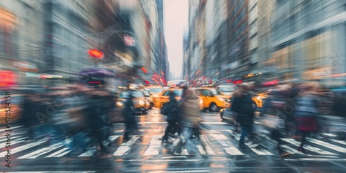 Wallpaper Mural Busy City Street at a Crosswalk Torontodigital.ca