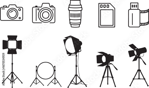 Photography camera and lighting equipment