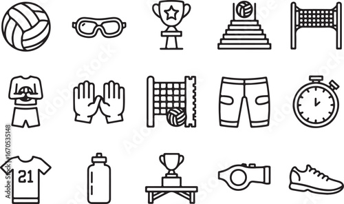 Volleyball game equipment and player accessories