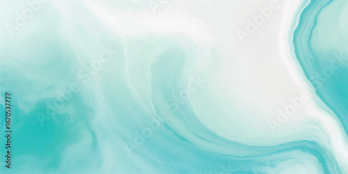 Pastel watercolor wave art with soft green and blue tones for meditation, relaxation, and spa branding visuals