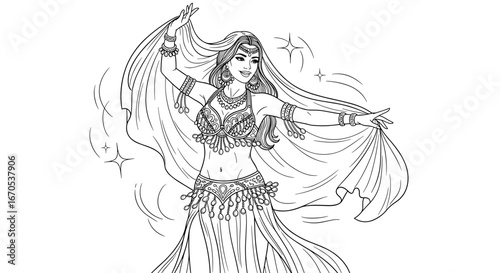 arabic belly dancer at celebration