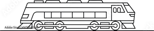 Modern high speed train illustration on tracks