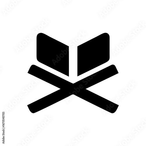 Silhouette holy book icon sacred scripture religious symbol vector art isolated on white background