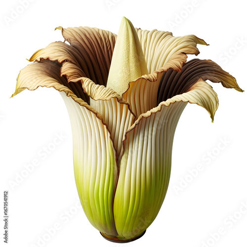 3D corpse flower vase isolated on white background
