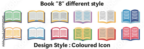 Coloured Icon Book Art