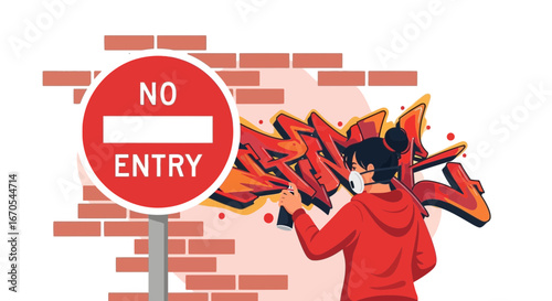 Rebellious Expression Graffiti Art Amidst Rules And Restrictions On City Walls